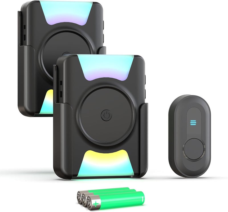 CallToU Hearing Impaired Doorbell 1000ft Wireless Doorbells for Home Waterproof Portable for Alert Patient Elderly Senior With Vibrating Flashing Light Smart Call Button System, 4 Modes - Image 1